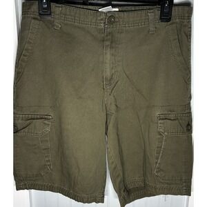 Copper Denim Men's Cargo Shorts Olive Rip Stop Cotton Blend‎ 9" Inseam